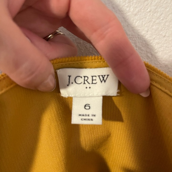 J. Crew Mustard Yellow Button-Front Corduroy Mini Dress - Picture 6 of 7